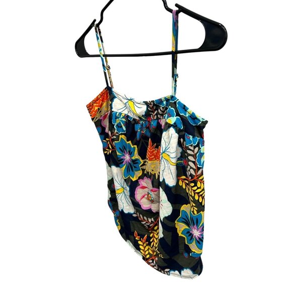 Rachel Roy Floral Print Strappy Sleeveless Blouse Multicolor Top Sz XS - Picture 3 of 9